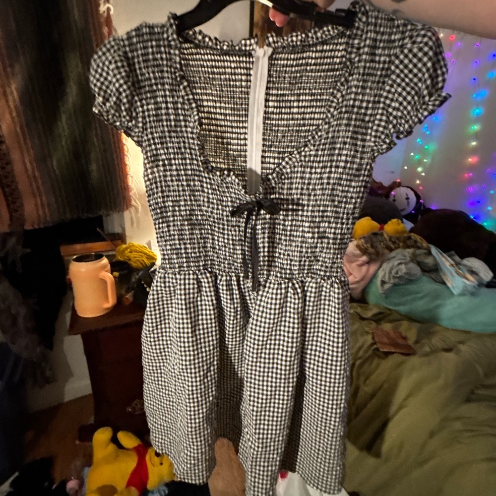 Black and White Gingham Dress